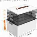 4-Tier Medicine Organizer - Portable Medicine Cabinet with Handle, Extra Large 4-Tier Set