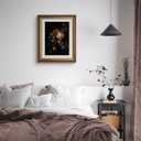 ARPEOTCY Vintage Gold Framed Wall Art, 13x16 Inch Floral Rose Retro Picture Paintings, Antique Canvas Artwork, Victorian Picture Photo Frame Wall Decor for Gallery Bathroom Bedroom