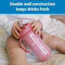 Dr. Brown's Milestones Insulated Sippy Cup with Straw and Handles, Spill-Proof Tumbler with Lid, Pink/Coral, 10 oz/300 mL, BPA-Free, 12m+, 2-Pack