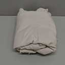 Cream King Ruffled Shams - Set Of 2, Cute Solid Fringe Design, Beige Grey - Shabby Chic Pillowcases (King, 20''x36'')