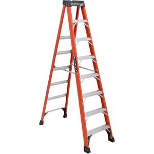 Louisville Ladder 8-Foot Fiberglass Step Ladder, 375-Pound Load Capacity, Type IAA, FS1408HD