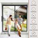 Transparent Insulated Door Curtain, Sunmoxia Magnetic Thermal Insulated Door Screen Auto Closer Screen Door for Kitchen, Bedroom, Air Conditioner Room, Fits Door up to 72" x 80"