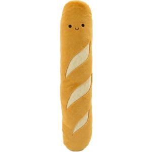 Linzy 20” Long Pals Baguette Squeaky Plush Dog Toy, Squeaky Chew Toy for Small Medium Large Dogs, Soft Pet Toy for All Breeds to Keep Them Entertained, Teeth Cleaning, Bread Shape, Amber-Brown