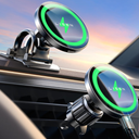 LISEN for 15W MagSafe Car Mount Charger,Magnetic Wireless Car Charger for iPhone 17 Pro Max Accessories,Magnetic Phone Holder for iPhone 17-12,Samsung,Pixel 9,Jeep Ford F150 Accessories,Gifts