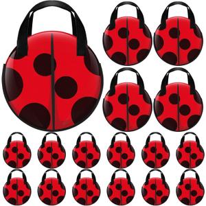 Locmeo 28 Pcs Ladybug Party Favors Birthday Gift Bags Bulk Non Woven Lady Bug Candy Treat Bags with Handle Red Black Polka Dots Goodie Fillers Classroom Prize for Holiday Supplies Decoration