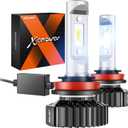 SEALIGHT H11 Light Bulbs, 30000LM 700% Brighter Fog Light with Turbo Fan,5 Mins Quick Installation, IP67 Waterproof Bulbs Pack of 2 (h9)