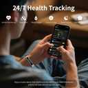 Smart Bracelet,Activity&Fitness Trackers,Touch Screen/Sleep Tracker/Heart Rate/Blood Oxygen,5ATM Waterproof,Multiple Sports Modes,Free App for iOS Android, Standard