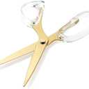 OfficeGoods 9 Stainless Steel Acrylic Scissors for Office and Home - Aesthetic and Sharp All Purpose Scissors, Perfect for Sewing, Arts and Crafts - Gold