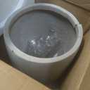 Kante 21.7" Tall Concrete Planter, Large Round Bullet Pot, Weathered Finish