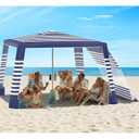 Rhino Valley Beach Cabana, 8 × 8FT Foldable Beach Tent