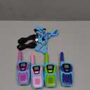 Topsung Walkie Talkies for Kids Long Range Walkie-Talkie for Adults Rechargeable 4 Pack with Lanyard NOAA USB, Family Pink 2 Way Radio Toys for 3-12 Year Old Boys Girls Toddlers Camping Skiing (Blue Green Purple Pink)