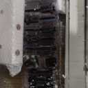 SmartStandard 42 x 80 in Glass Barn Door with 7FT Sliding Hardware Kit & Handle, Pre-Drilled Ready to Assemble, Waterproof PVC Coating, White, 5-Panel Glass