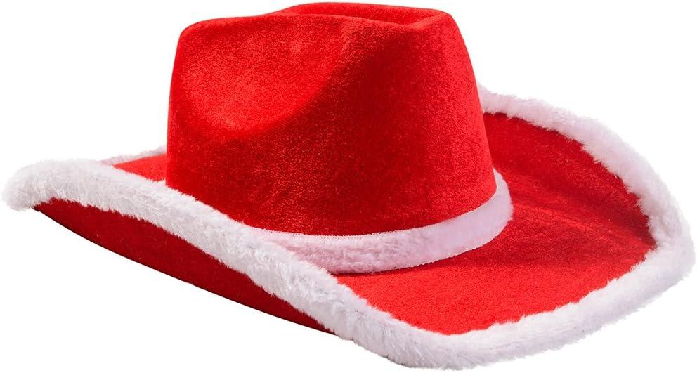 Funny Party Hats Santa Cowboy Hat  Christmas Hats Funny  Santa Costume Accessories