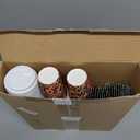 100 Sets Black History Month Disposable Coffee Cups with Lids and Sleeves Paper 12oz Coffee Travel Drinking Cups for Black History Month Party Supplies