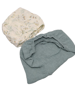 Konssy Muslin Crib Sheets 2 PCS, 100% Cotton Baby Crib Sheets for Standard Crib Mattress (28"x 52"), Soft and Breathable for Boys, Girls, Sage