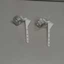 2Pcs Push Button Toilet Flush Lever Handle, Universal Side Mount Toilet Trip Lever Tank Flush Lever
