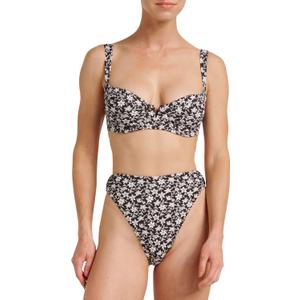 Quiksilver Women's Women's Sonny Make You Mine V-Cut Underwire Bikini Top (Black, L)