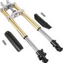 Complete 45mm/48mm Front Fork Shocker and Triple Clamp Handlebar Riser Set for Dirt Pit Pro Trail Bike Motocross Upside Down Shocker 110cc 125cc 150cc