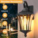 YSN 16'' Outdoor Wall Lights 2 Packs, Black Exterior Lighting Fixture Outdoor Sconce Lights, Waterproof Outside Lights for House with E26 Socket, Outdoor Lanterns for Porch, Garage, Farmhouse