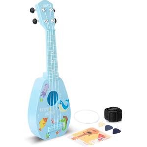 YOLOPARK 17" Kids Toy Guitar for Girls Boys, Mini Toddler Ukulele Guitar with 4 Strings Keep Tones Can Play for 3, 4, 5, 6, 7 Year Old Kids Musical Instruments Educational Toys for Beginner (Blue)
