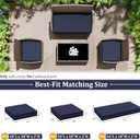 3 Pack Outdoor Patio Furniture Cushion Replacement Covers, Waterproof Loveseat Cushion Covers - 3618,1818 for 4-Seater Wicker Rattan Patio Conversation Set Loveseat Couch Furniture, Cover Only