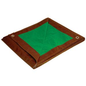 Foremost Dry Top 10 ft. W X 12 ft. L Medium Duty Polyethylene Reversible Tarp Brown/Green