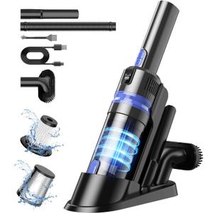 Filigo Handheld Vacuum Cordless Rechargeable 2-Speed Modes| 3-in-1 Portable Cordless Vacuum Cleaner with Charging Dock, for Car Home Office and Pet HairBlue