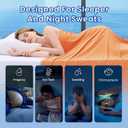 Topcee Cooling Blanket (90"x90"Queen Size) for Night Sweats Absorbs Heat to Keep Adults Cool on Warm Nights, Q-Max 0.5 Cooling Blankets for Hot Sleepers, Ultra-Cool Lightweight Blanket for Bed