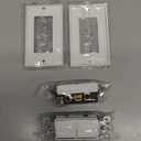 BESTTEN 2 Pack Double Rocker Light Switch, Single Pole Combination Interrupter, 15A 120V, Dual Control Paddle Rockers, in-Wall On/Off Switch, Wall Plate Included, White, UL Listed