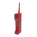 Retro Brick Cell Phone Ornament, Vintage Cellular Phone Model, Old Fashioned Cell Phone Template for Family Decoration Simulation Photographic Ornaments(Red)