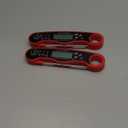 Digital Meat Thermometer for Cooking - IP67 Waterproof Kitchen Thermometer with Backlight and Hold, Fast Instant Read Thermometer, Candy Making, Outside Grill, Stocking Stuffers for Men-2 Pack (Red+Red)