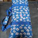 American Mahjong Tile Set, 166 White Tiles & 4 All-in-One Wooden Racks with Pushers, Mah Jongg Game Sets with Blue Mahjong-Themed Carrying Bag