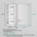 IDYLLOR Recessed Medicine Cabinet No Mirror - 14x24 Bathroom Storage Wall Cabinet with 2 Shelves, 304 Stainless Steel Shower Niche, Matte White Waterproof for Bathroom, Toilet, Vanity
