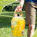 Havawish 2 Pack Drink Beverage Dispenser with Stand for Parties 1.16 Gallon Plastic Water Lemonade Juice Dispenser with Spigot and Lid for Countertop Weddings (Gold)