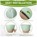 Self-Watering Pots for Indoor Plants with Visible Water Window,5/6/6.5/8/10 Inch Outdoor Flower Pots with Drainage Holes & Reservoir for Patio, Home Decor (Green)