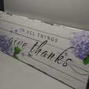 in Everything Give Thanks Wood Signs Rustic, Give Thanks Wood Sign, Farmhouse Sign, Fall Decor, Thanksgiving Day Home Decorations Indoor Outdoor 5x15 (Style-6)