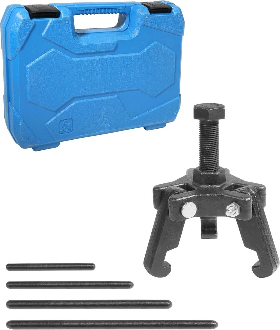 Bylikeho Harmonic Balancer Puller Kit,Harmonic Damper Pulley Puller,Automotive Specialty Tools,Car Accessories Adjustable 3-Jaw Puller for Harmonic Balancer Removal,Compatible with GM and More