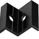 Anbte 5pcs Solar Panel End Clamp for Standard Unistrut, Aluminum 30mm/35mm Solar Panel Brackets with Nuts Bolts, Solar Panel Mounting Kit for Metal Roof, Tin Roof, Flat Roof, Sheet Roof, Black