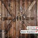Rustic Barn Door Shower Curtain for Bathroom, Retro Countryside Wood Board Bathroom Decor Curtain Sets,Art Vintage Famhouse Western Bath Curtains RV Shower Curtains with Hooks 60X70IN