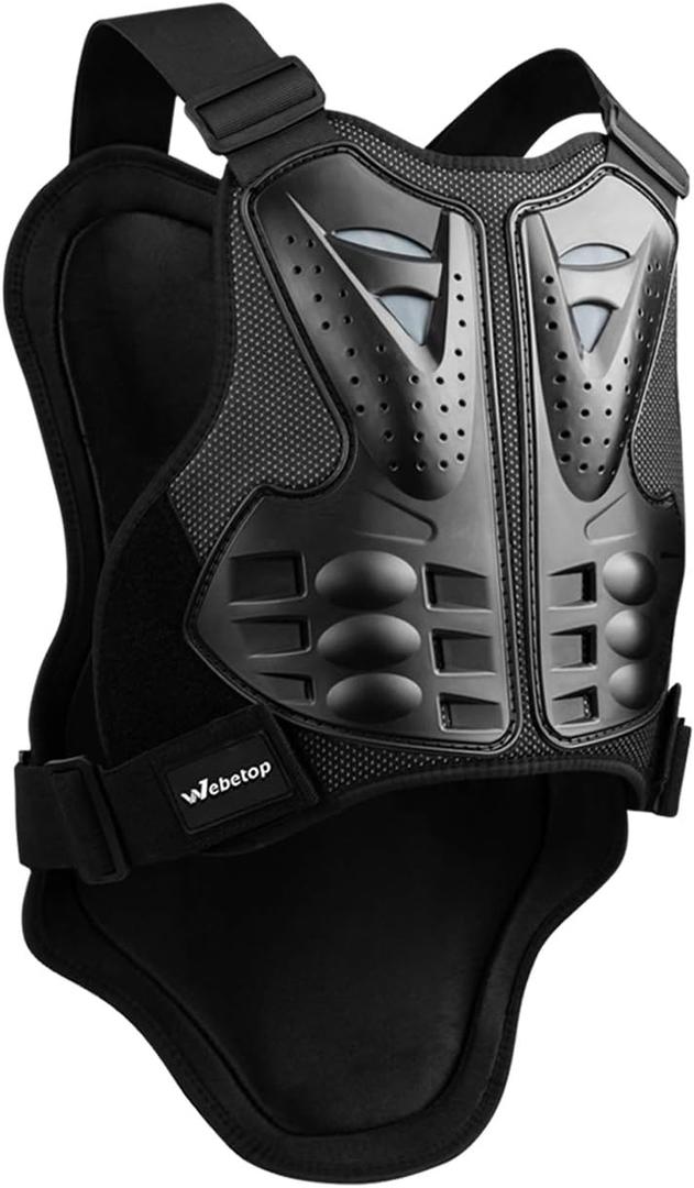 Webetop ATV Chest Protector Adult Motorcycle Vests for Men Dirt Bike Mountain Bike Off-Road Racing Adult M for height 4.92'-5.42'