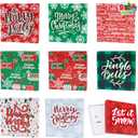 JOYIN 9PCS Gift Card Holder Christmas Card Box with Lids, 4 x 4 x 0.8 Square Christmas Money Cash Gift Holders, Sturdy Cardboard Gifts Wrapping Boxes for Holiday Birthday Xmas Party Favor Presents