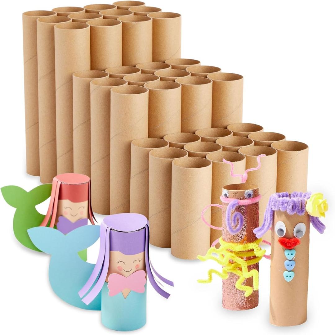 Bright Creations Cardboard Tubes - Toilet Paper Rolls for Crafts & Paper Tubes - Sturdy Project Base & Sculpting Cardboard Rolls for Assorted DIY Art Materials & Supplies - 4, 6 & 8 in, 36-Pack