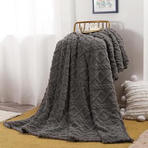 Large Throw Blanket, Fleece Throw Blanket, Super Soft Warm Solid Fleece Blanket Throw Rug Sofa Bedding, Throw Blanket for Couch, Bed 70 * 100cm (Grey)
