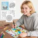 2 x Jekohor 60 Patterns Adult Coloring Book for Stress Relief - Easy to Complex Mandalas Animals Flowers and Funny Words- Travel Size 8 * 7 Inches - Relaxation Gift for Women Men Teens and Seniors