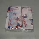 3 Pcs 4th of July Patriotic Kitchen Curtains Valances and Tiers Set for Windows Decor Short Memorial Day 250th Anniversary Red White Blue Star Curtain Set for Independence Day Window Treatment