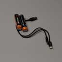 3.7V 3200mAh USB Rechargeable Lithium lon Battery for Flashlights, Headlamps, Bike Lights, Bluetooth Speaker Etc(2 Pack)