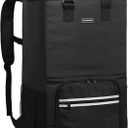 Vorspack Laundry Bag Backpack - Extra Large Laundry Bags with Shoulder Straps Heavy-duty 2 in 1 Laundry Hamper Basket for College Dorm Camp Laundromat Room Essentials - Black, 24"L x 13"W x 13"H