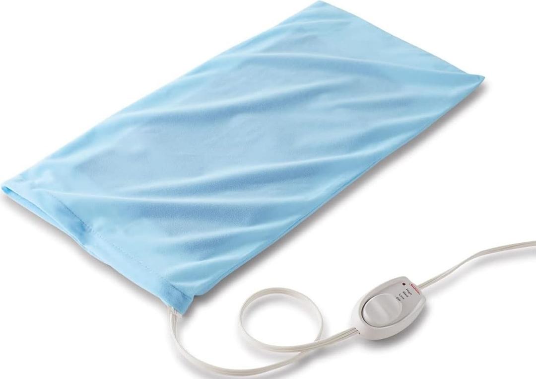 Sunbeam XL Heating Pad for Back Neck and Shoulder Pain Relief with Sponge for Moist Heating Option Extra Large 12 x 24" Blue