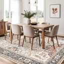 Area Rug for Living Room - 7x9 Soft Washable Oriental Vintage Floral Distressed Large Carpet - Fade Stain Resistant Non Slip Rugs for Bedroom Dining Room Nursery Dorm Office Home Decor - Multi