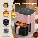 Sweetcrispy Air Fryer 6 Quarts with Window, 12-in-1 Square Airfryer Oven for Family, 400°F Rapid Air Crispy Technology, Roast Bake Dehydrate, Nonstick & Easy-Clean Basket